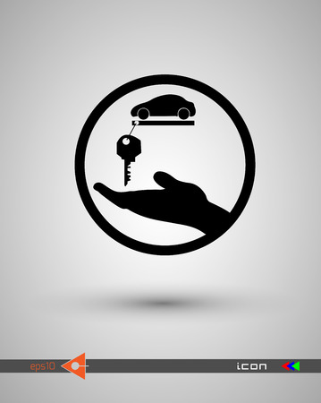 Car key black icon.のイラスト素材
