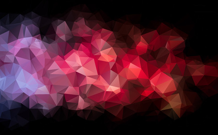 Abstract background pattern consisting of triangles. Raster copy. Black, red, purple, blue streamingの写真素材
