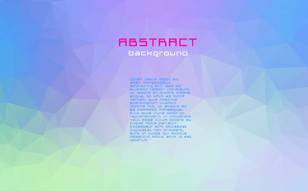 Abstract textured polygonal vector blurry triangle background. Multicolor, mother of pearl, pearl, azureのイラスト素材