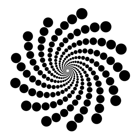 Swirl, vortex background. Rotating spiral. Circle, oval, point, ellipse, technical, geometry, geometric.のイラスト素材