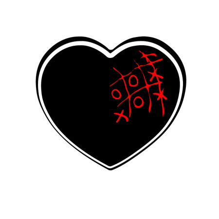 Tic-tac-toe heart icon.のイラスト素材