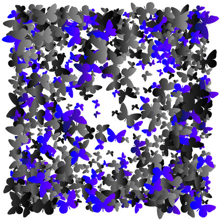 A background of butterflies. Abstract vector pattern of butterflies.のイラスト素材