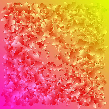 A background of butterflies. Abstract vector pattern of butterflies.のイラスト素材