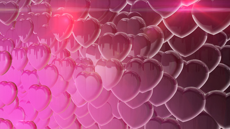 Pink heart background. Invitation card, red hearts. Pink, bright background. Valentine's Dayの写真素材