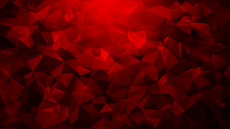 Abstract low poly background of triangles in Red, Black colors. Vector illustration.のイラスト素材