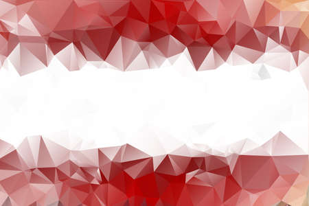 Abstract background of triangles. Red, yellow on a white background.のイラスト素材