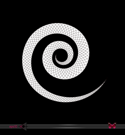 Hypnotic object spiral background. Vector illustration. Abstract rotationのイラスト素材