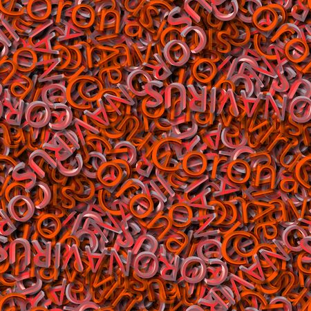 Seamless Red, bright background with the inscription coronavirus. Conceptual background for design. Illustration on the theme of coronavirus. Design for website, print. ?ovid-19の写真素材