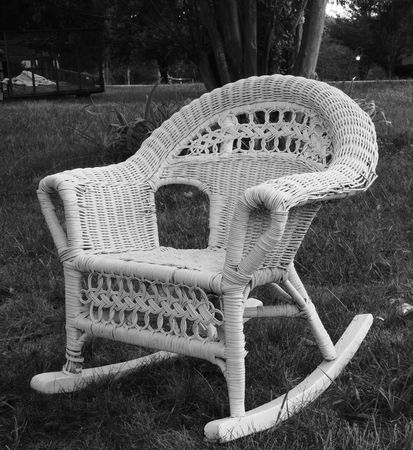 wicker chair の写真素材