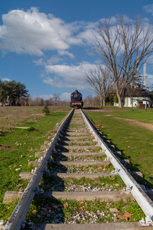 Edirne, Turkey, December 23, 2021: View of old historical train station building, of Edirne, Turkeyのeditorial素材