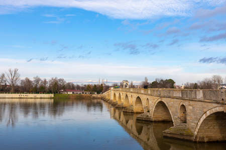 Roman bridge over the river in Prague, Czech Republicの写真素材