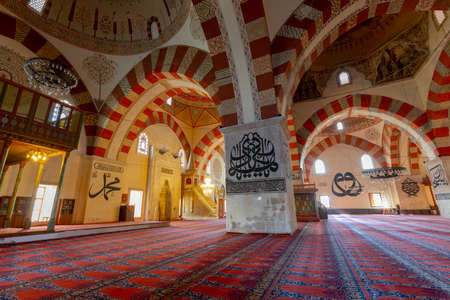 Edirne, Turkey - December 24, 2021 : 15th century Old Mosque (Old Mosque), beautiful early Ottoman architectureのeditorial素材
