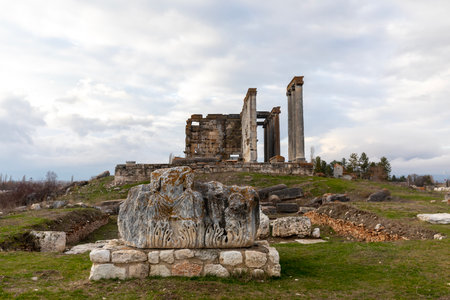 Ruins of the temple of Apollo in Didyma, Turkeyの写真素材