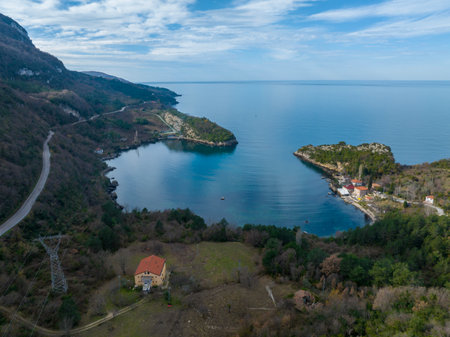 Gideros bay view, Cide, Kastamonu, Turkey, also the most beautiful natural Bay of your Black Sea, dating from the Genoeseの写真素材