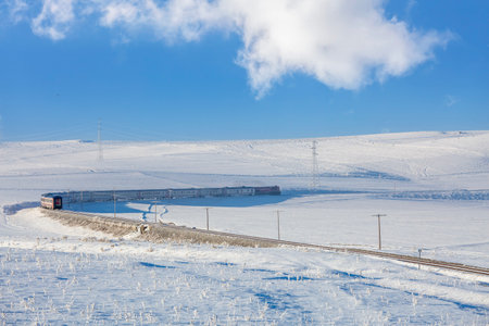 Eastern Express in Winter Kars Turkeyの写真素材