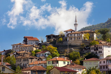 The Village of Tarakli, at Sakarya Turkey, Famous with Traditional and Historic Turkish Housesの写真素材