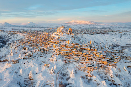 Uchisar Castle in Cappadocia Region of Turkeyのeditorial素材