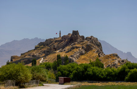 Van castle on a mountain, Turkeyのeditorial素材