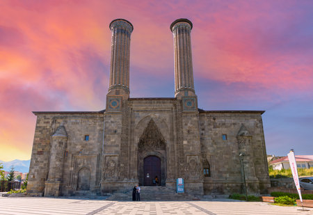 Svetitskhoveli Cathedral at sunsetの写真素材