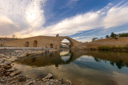 Roman bridge in Cordoba, Andalusia, Spain at sunset.の写真素材