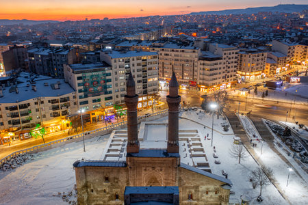 Istanbul, Turkey. Aerial view of the old city during sunset.