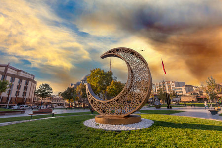 Monument in a park.の写真素材