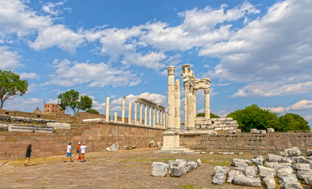 Ruins of the ancient city of Ephesus, Izmir, Turkeyの写真素材