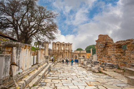 The ruins of an ancient city, Izmir, Turkeyの写真素材