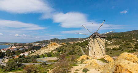 Old windmillの写真素材