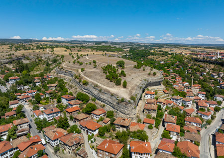 Aerial view of town of Veliko Tarnovo, Bulgaria