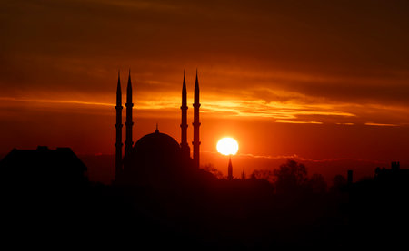 Selimiye Mosque exterior view in Edirne City of Turkey. Edirne was the capital of the Ottoman Empire.の写真素材