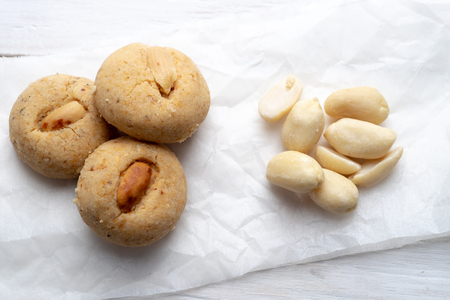 Homemade peanut butter cookiesの写真素材