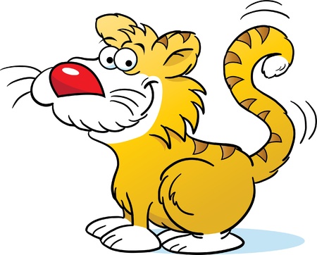 Cartoon Illustration of a Catのイラスト素材