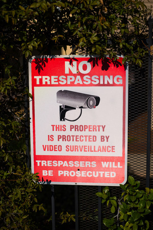 No Trespassing Signの写真素材