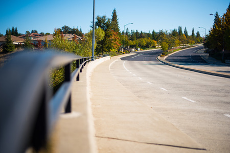 Guardrail and Roadwayの写真素材