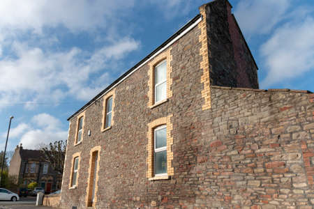 Bristol-March-2020-England-a close up view of the front of a building with stone exterialのeditorial素材