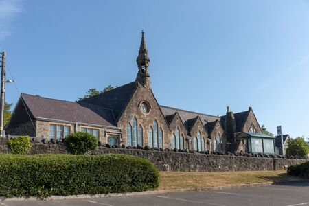 Bristol-England-A close up view of a church in long ashton in Bristolの写真素材