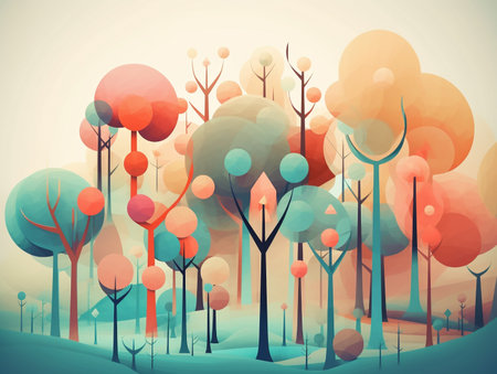 pop up art abstract air work with pastel shades of colourの素材