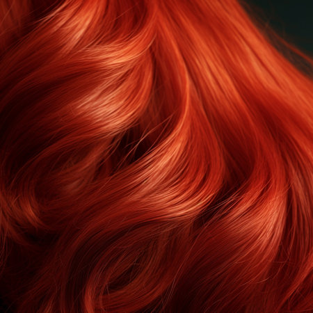 Close up view of hair flowing, soft and smoothの素材