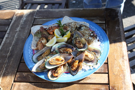 Mixed seafood dish.の写真素材