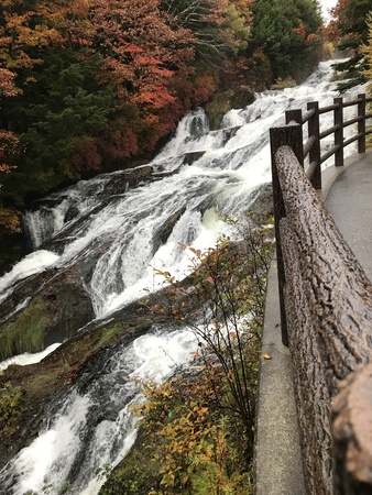 Ryuzu falls in autumn.の写真素材