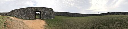 Okinawa, Japan - March 20, 2018: Scenery view of Zakimi Castle Ruins in Okinawa, Japan. The castle was World Heritage Site in November 2000.のeditorial素材