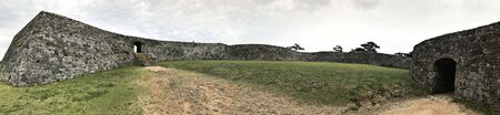 Okinawa, Japan - March 20, 2018: Scenery view of Zakimi Castle Ruins in Okinawa, Japan. The castle was World Heritage Site in November 2000.のeditorial素材