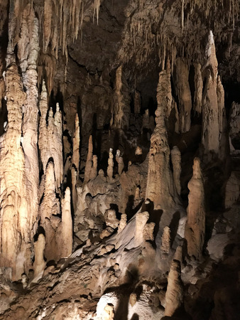 Stalactites and Stalagmites of Gyokusendo Cave in Okinawa, Japan.の写真素材
