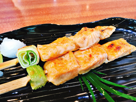 Salmon belly grilled in Japanese style.の写真素材