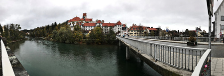 Beautiful and tranquil scenery in Fussen, Germany.のeditorial素材