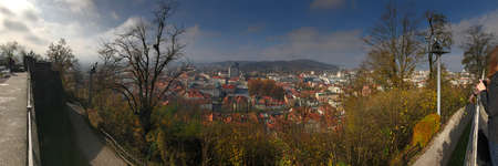 Scenery visible   in Ljubljana, Slovenia.の写真素材