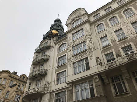 Vienna, Austria - November 11, 2018:  The exterior wall decoration of the building in the city centre of Vienna, Austria.のeditorial素材