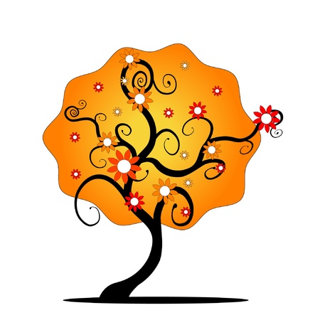 tree abstract floralのイラスト素材