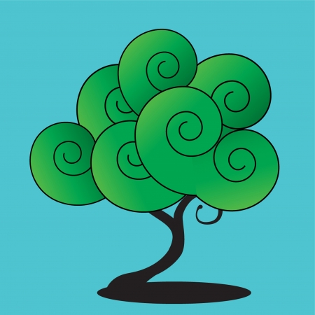 funny vector treeのイラスト素材